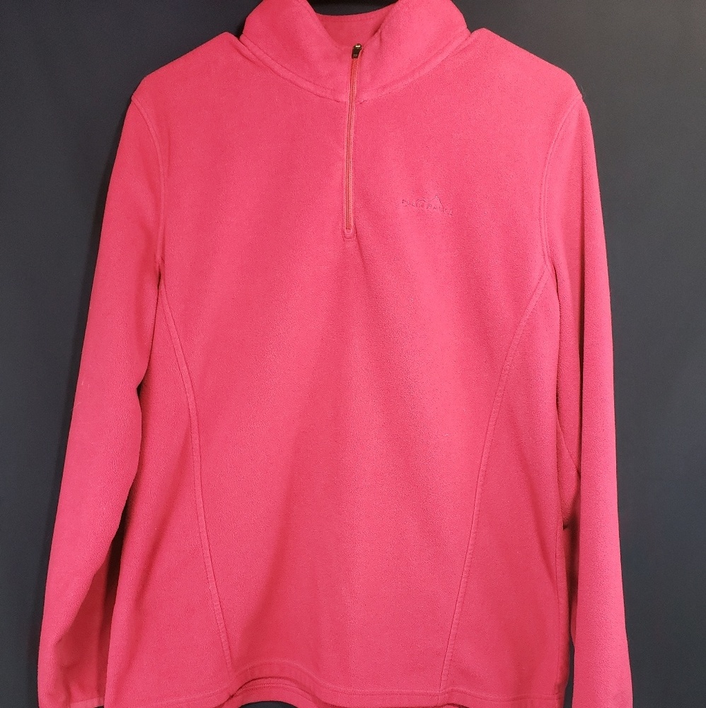 Womens Pink Eddie Bauer Zip Up Fleece Size L